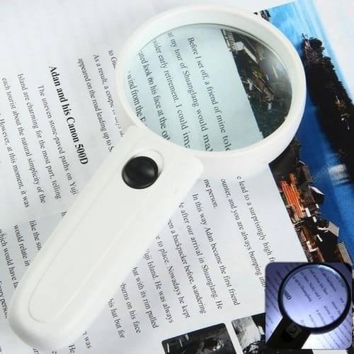 Portable 65mm 4x Handheld Magnifier With High-quality Magnifying Glass Led Lights Mg6b-4