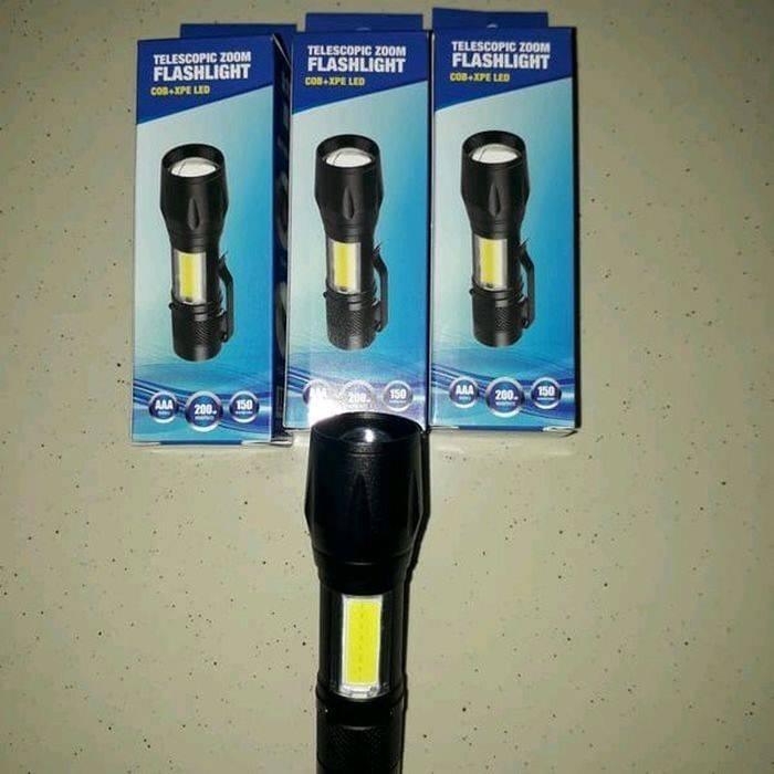 Portable Mini Telescopic Zoom Xpe Cob Led Main Light White Light