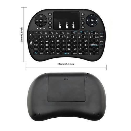 Portable Mini Wireless Keyboard Controller With Touchpad Mouse Combo And Backlight