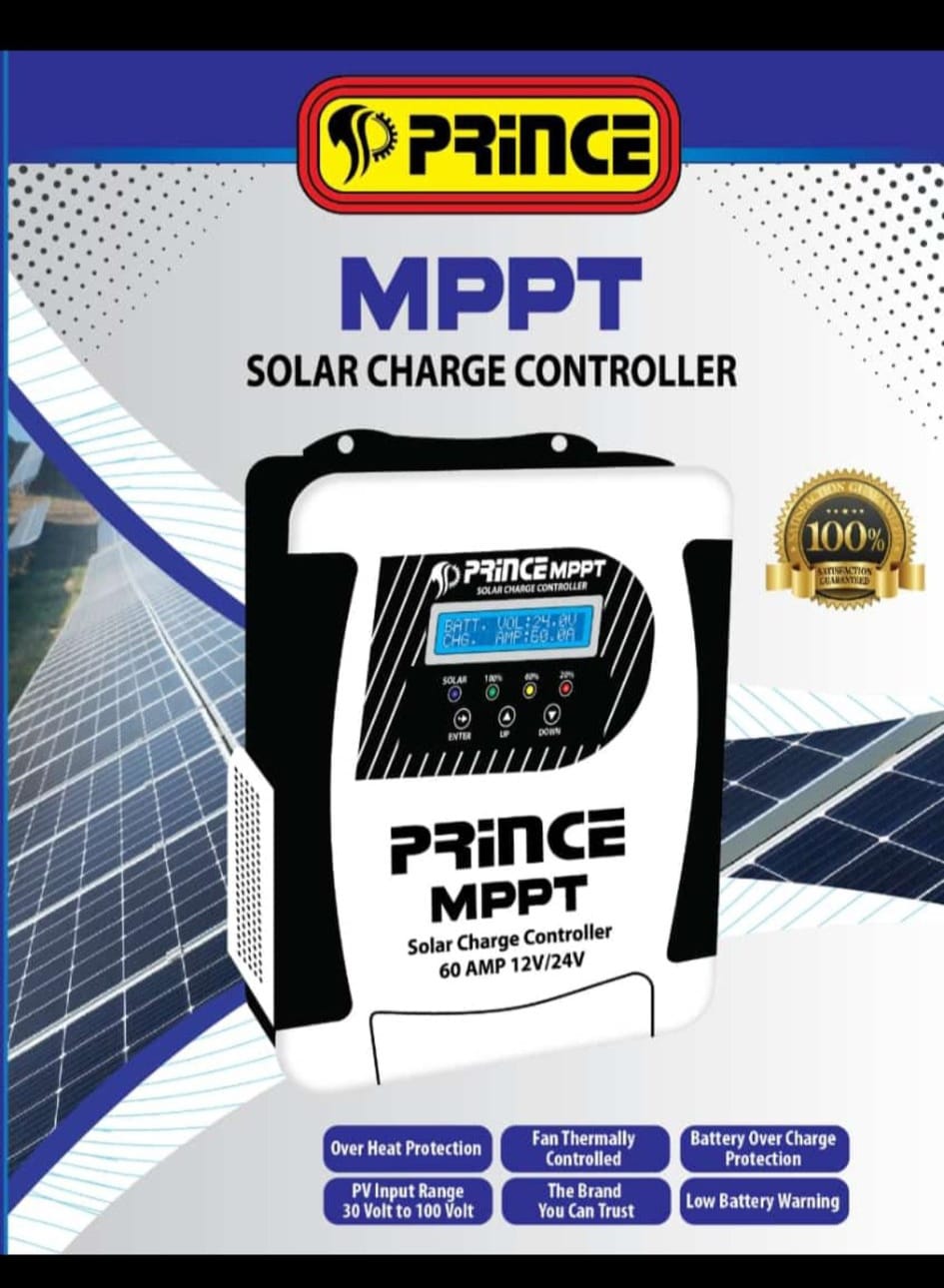 Prince 60A MPPT Solar Charge Controller With Wapda Option