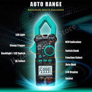 Proskit MT-3209 3-5/6 AC/DC Digital Clamp Meter, LED Lighting, LCD Digital Display, Sound and Light Buzzer, Electric Maintenance