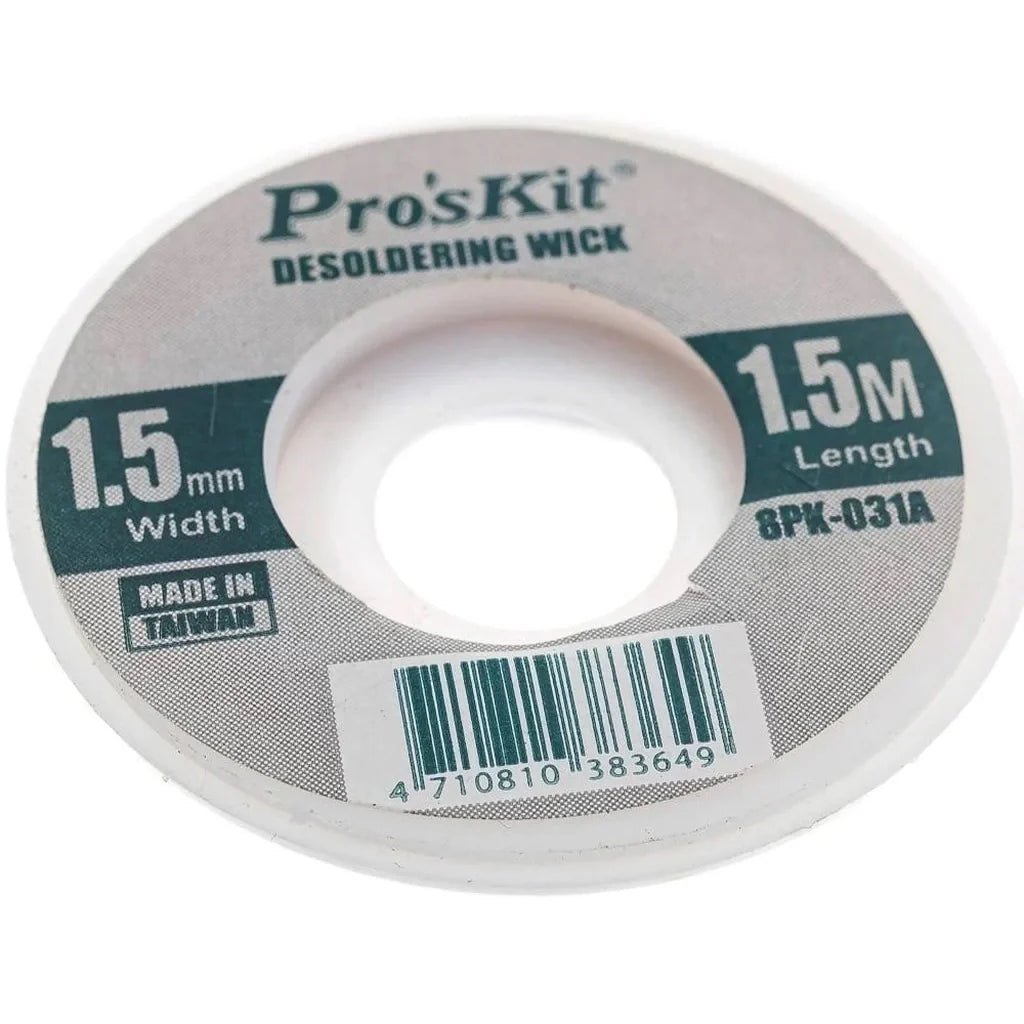 Proskit Desoldering Wire For Width 1.5mm 8pk031c 1.5m Solder Wick