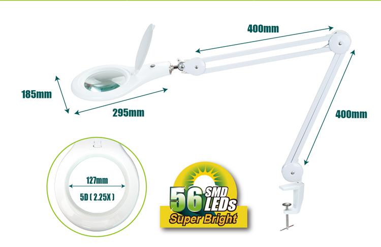 Proskit MA 1209 Clip-on 5D Magnifying Glass LED Light - Perfect for Tool Repair and Detailed Work