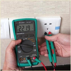 Proskit Autorange Digital Multimeter Mt 1232 For Ac Dc Voltage Current Resistance Temperature Measurement Tester