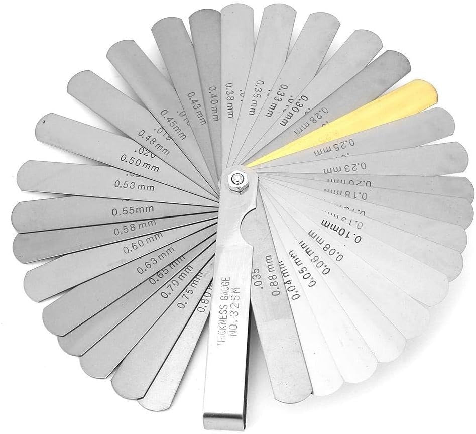 Rangefinder Feeler Gauge 0.04–0.88mm 32 Blades | Metric Valve Thickness Gauge