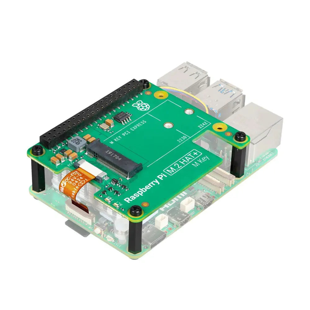 Raspberry Pi 5 Official M.2 HAT+ (M Key) – NVMe & PCIe Expansion Board