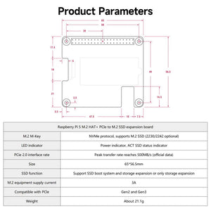 Raspberry Pi 5 Official M.2 HAT+ (M Key) – NVMe & PCIe Expansion Board