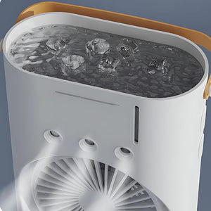 Rechargeable Automatic Rotating Dual Double Spray Mist Fan with Lightening Effects (with Box Packing)