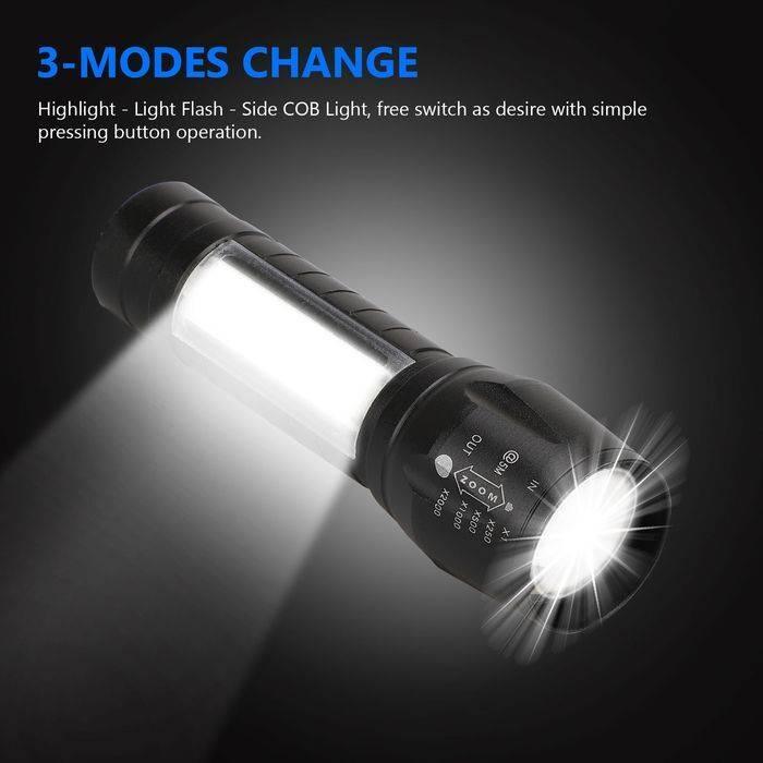 Rechargeable Cob Light Flashlight