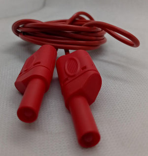 Red Banana Clip Wires 2 Meter | High-Quality Test Leads | Digilog.pk