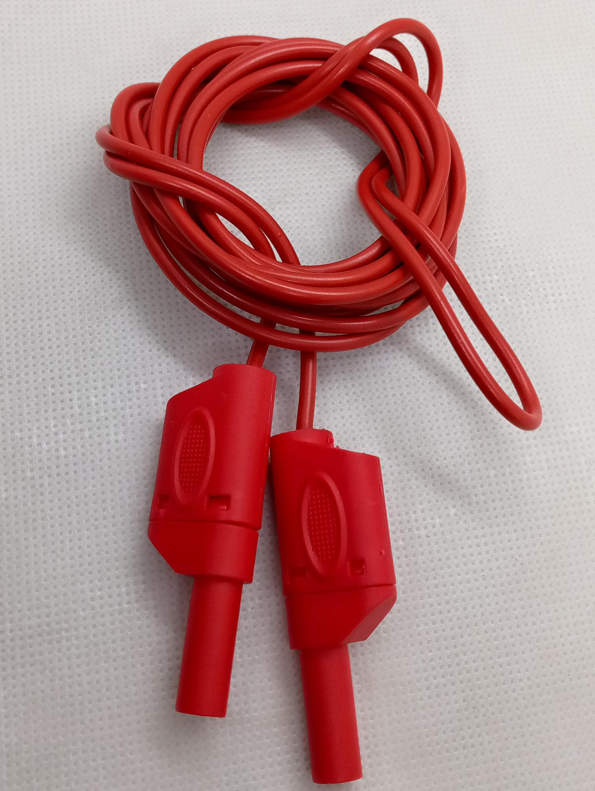 Red Banana Clip Wires 2 Meter | High-Quality Test Leads | Digilog.pk