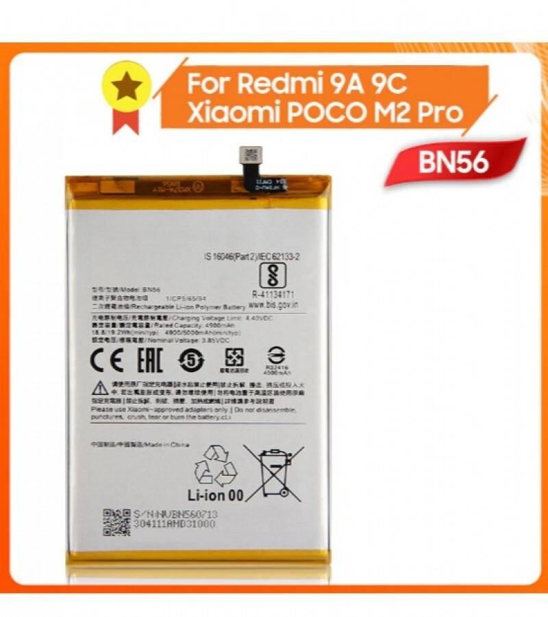 Original Xiaomi Redmi 9a 9c Poco M2 Pro Battery Replacement Bn56 Battery With 5000mah Capacity Silver