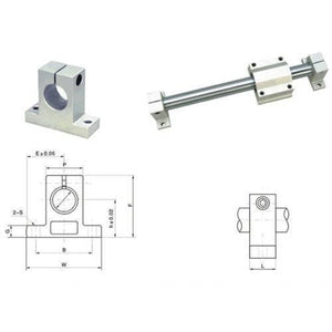 Sk8 Sh8a 8mm Linear Rail Shaft Support Xyz Table 3d Printer Cnc Mount Rod Holder