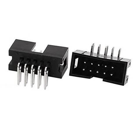 10 Pin 2.54mm Frc Male Right Angle Connector Ide Connector
