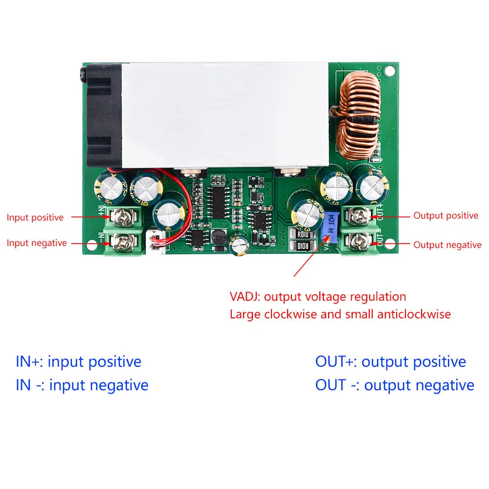 600w Buck Converter For Solar Panels High Power Step-down Power Dc-dc Buck Converter Supply Module 12-75v To 2.5-50v 25a Adjustable Regulated Power