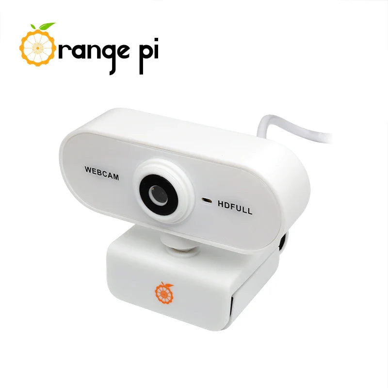 On Demand Orange Pi 1080P Mini HD Camera 360 Horizontal Rotation with USB Interface Analogue Microphones,Compatible with Win XP/7/8/10 iOS