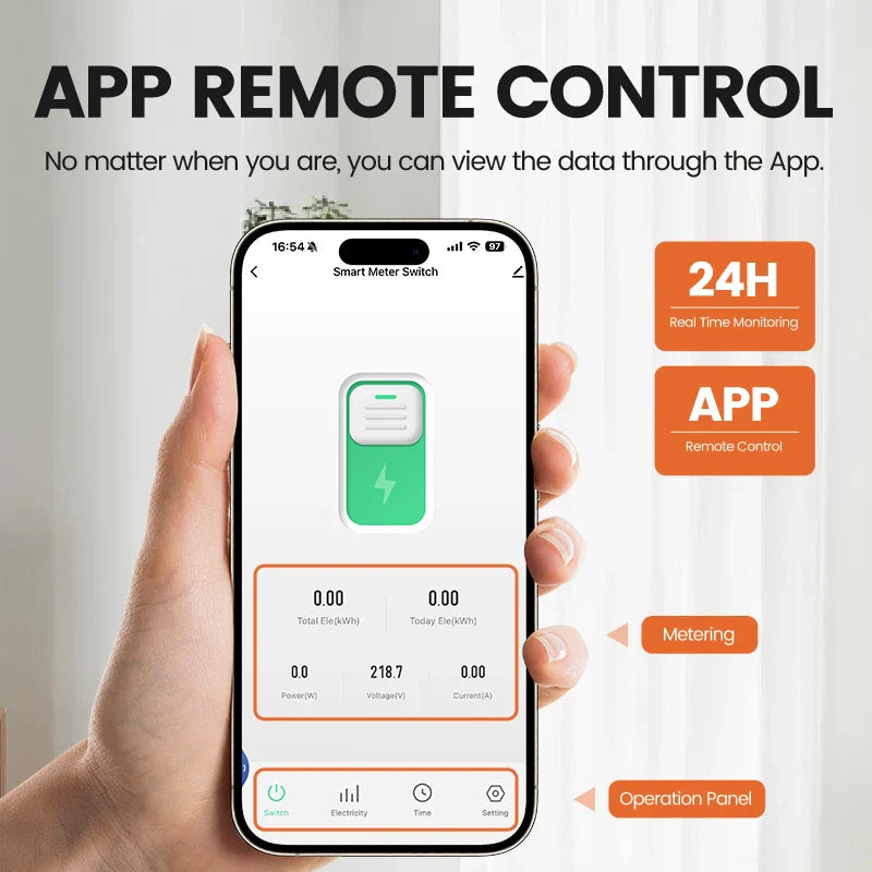 Larkkey Programmable Wifi Breaker Tuya Smart Circuit Breaker Power Metering Over Current Under Voltage Protection Din Rail Smart Switch