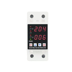 Dual Display Adjustable Over Voltage Current And Under Voltage Protective Device Protector Relay 63a And 40 a 220v 230v