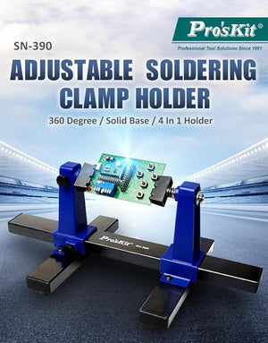 SN-390 Adjustable PCB Holder - 360° PCB Jig & Soldering Assembly Stand