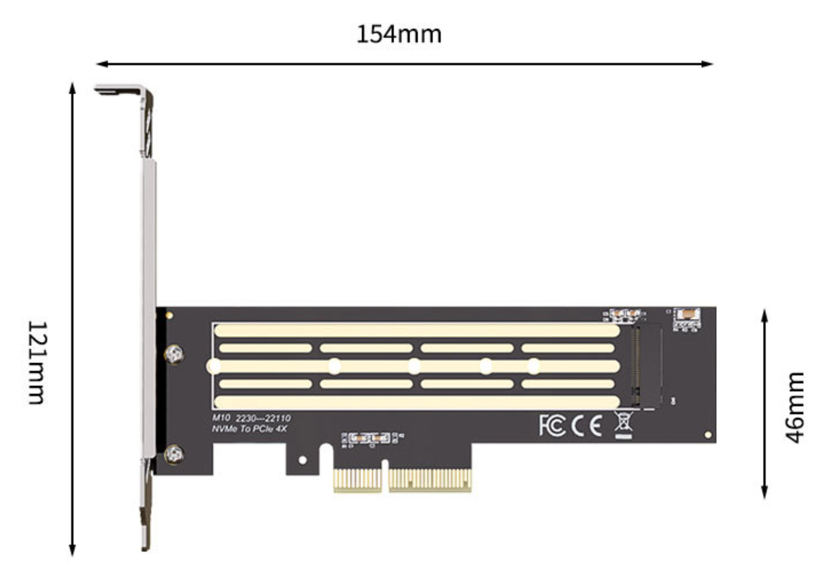 SSD M.2 NVMe to PCIe PCI-E 4.0 x4 x8 x16 high-speed expansion adapter card