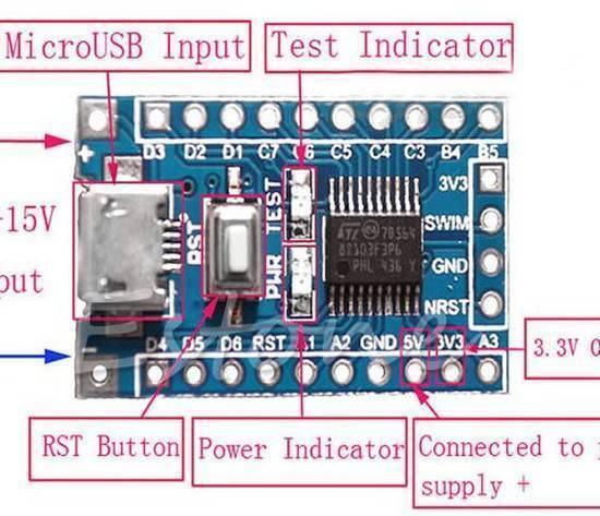 STM8S003F3P6 STM8 Minimum Development Board
