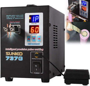SUNKKO 737G Spot Welder Double Pulse Precision Welding Machine for 18650 Lithium Battery Welding 1.5KW Spot Welder