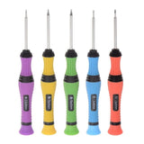 Precision 5 Pcs Screwdriver Set Slotted Phillips Star Torx Swivel Lid ScrewDriver Plastic Handle Watch Glasses Electronics Repair Tool