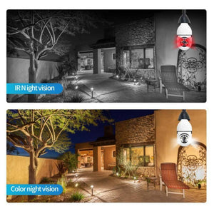 Camera V380 Pro E27 360 Degree Led Light 1080p Wireless Panoramic Home Security Bulb Lamp Ip Camera