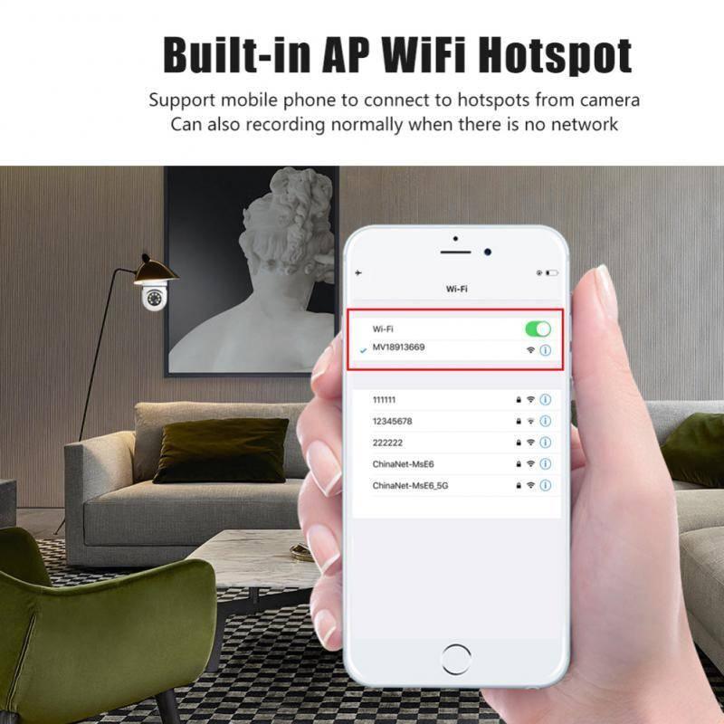 Camera V380 Pro E27 360 Degree Led Light 1080p Wireless Panoramic Home Security Bulb Lamp Ip Camera