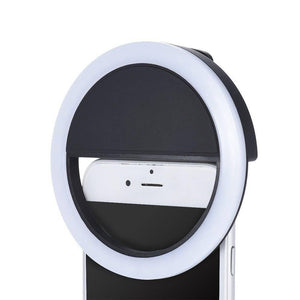 30 Led Selfie Ring Light Usb Rechargeable Clip On Cell Phone Camera Light