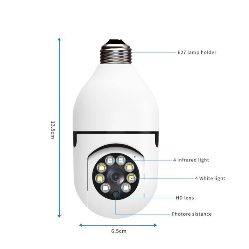 Camera V380 Pro E27 360 Degree Led Light 1080p Wireless Panoramic Home Security Bulb Lamp Ip Camera
