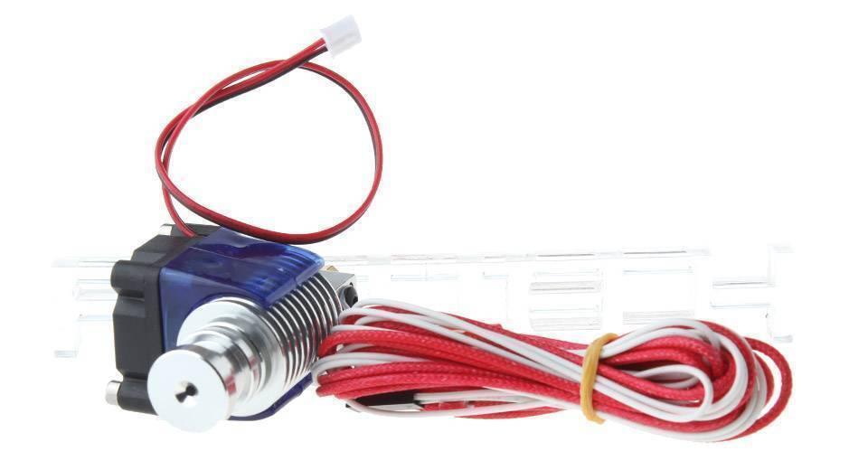 Short Distance V6 j Head All Metal Hooted Extruder With Cooling Fan For 1.75/3mm 12v 0.4mm Nozzle