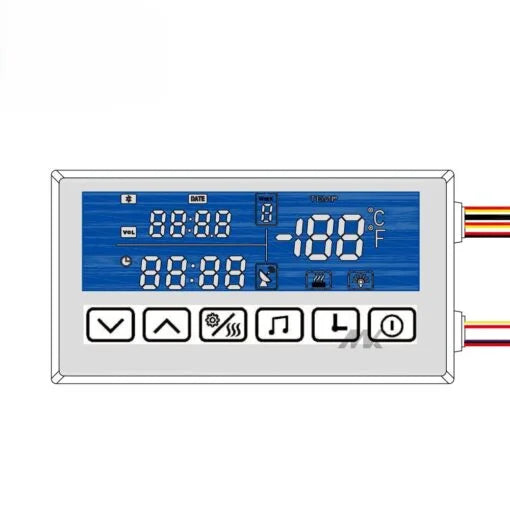 Six Touch switch three color version anti fog Bluetooth horn time display music 5A 60W 12V