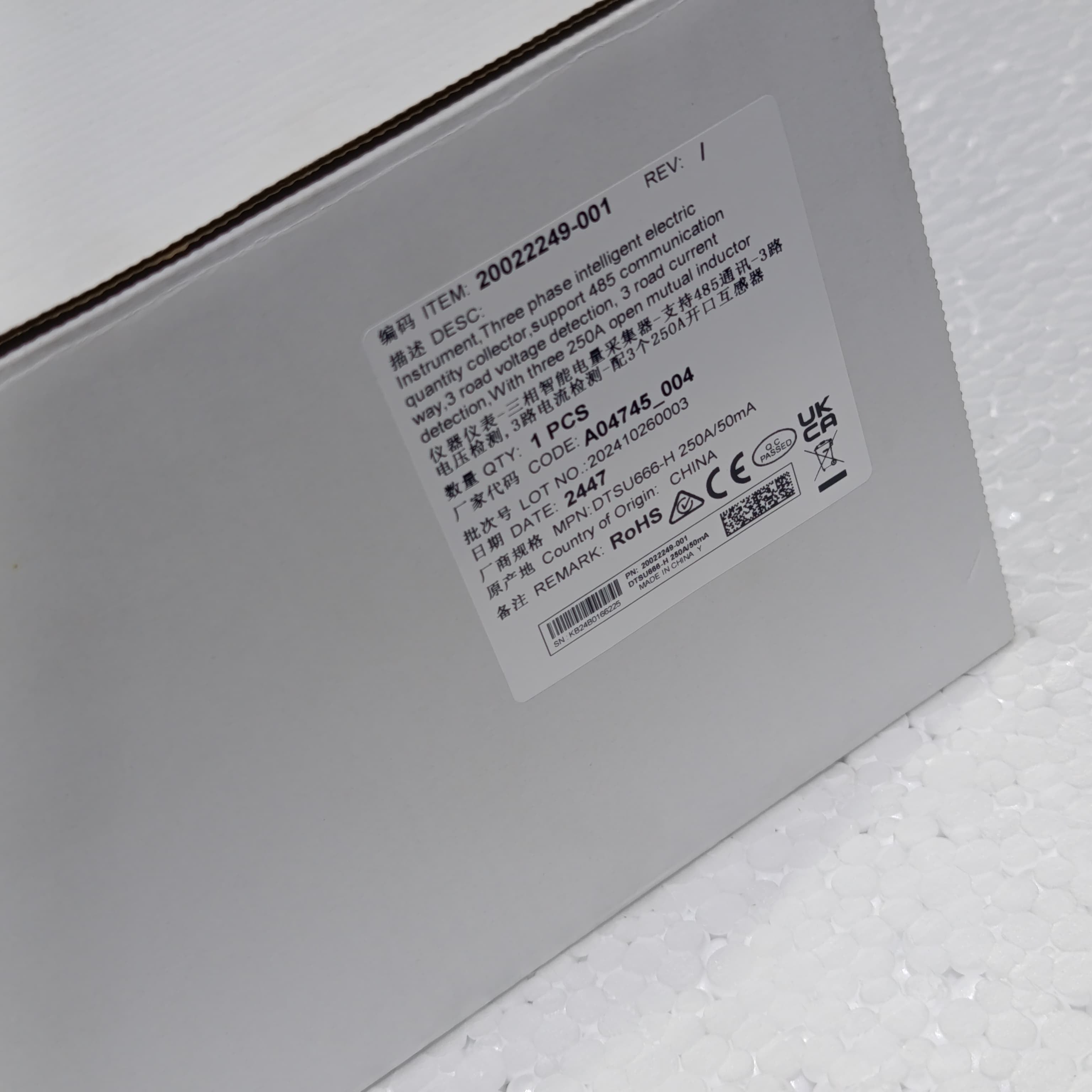 Chint 3 Phase Smart Power Sensor Dtsu666-h Smart Meter