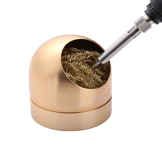 Soldering Iron Tip Cleaner Welding Head Cleaning Steel Wire Brush With Stand Holder For Bga Soldering Station