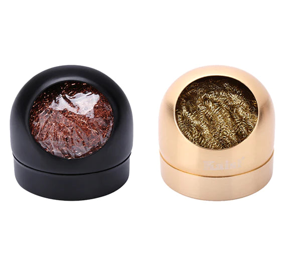 Soldering Iron Tip Cleaner Welding Head Cleaning Steel Wire Brush With Stand Holder For Bga Soldering Station