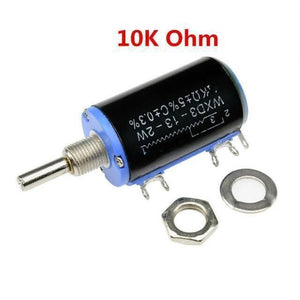 WXD3-13-2W-10k Ohm 2W 4mm Shaft Multi Turn Rotary Wire Wound Potentiometer