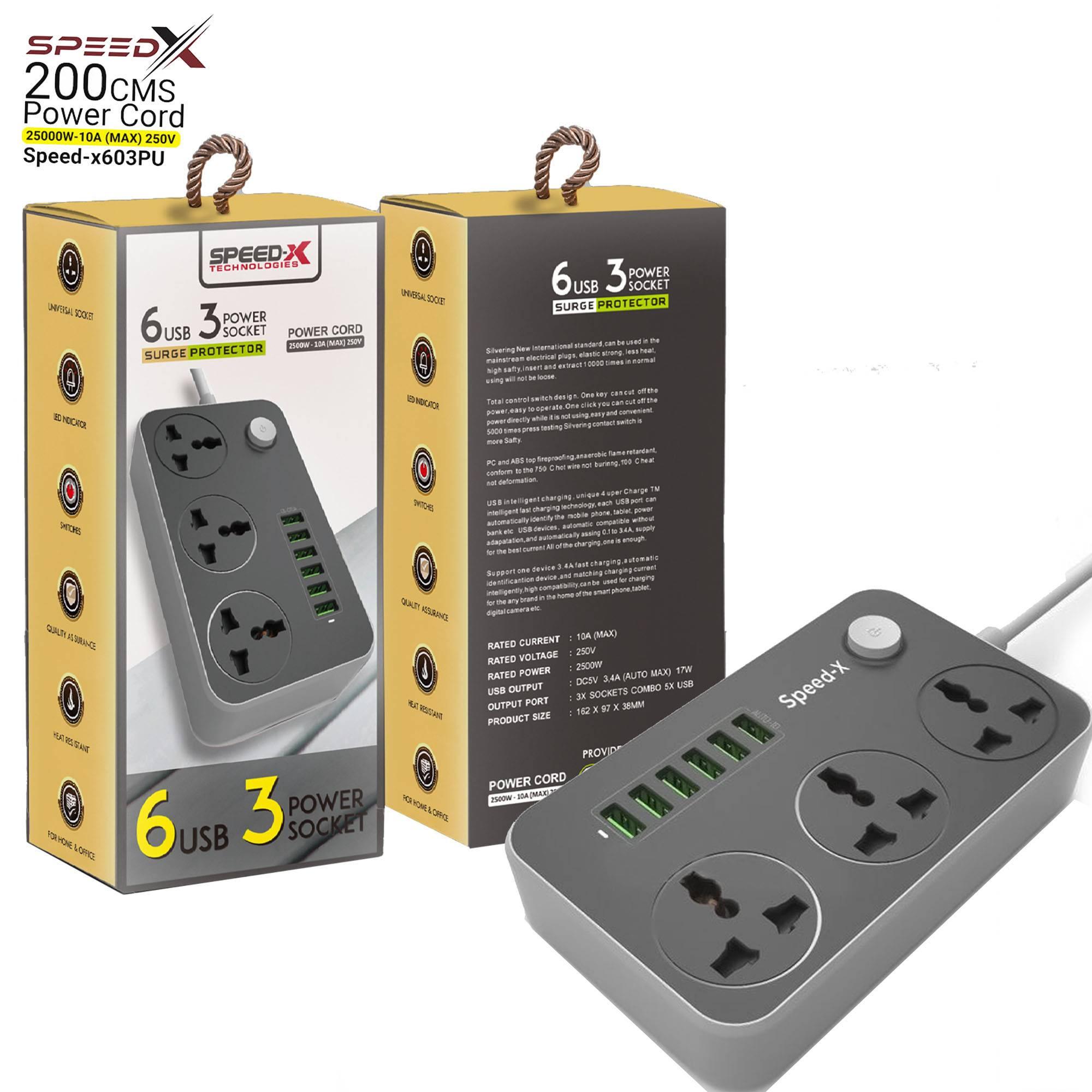 High Quality 3 Power Socket 6 Usb Ports Extension Power Lead Wire Cable Board