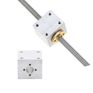 Black/gray T8 Aluminum Screw Conversion Nut Seat For 3d Printer Lead Screw Housing Mounting Bracket Aluminium Trapezoidal Nut Block Bracket For T8