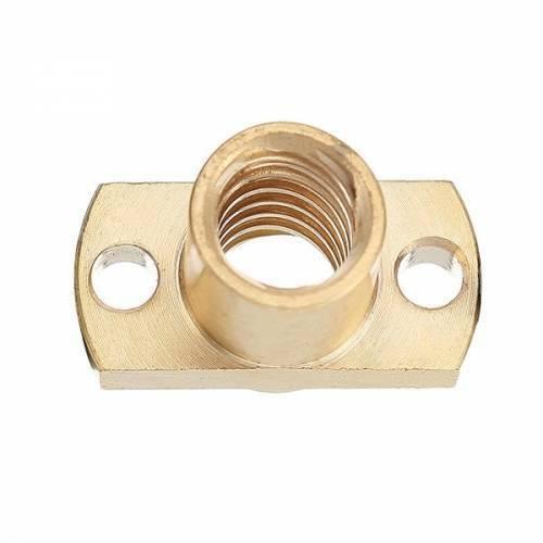 T8 Nut Pitch Lead 8mm Brass T8x8mm Flange Lead Screw Nut
