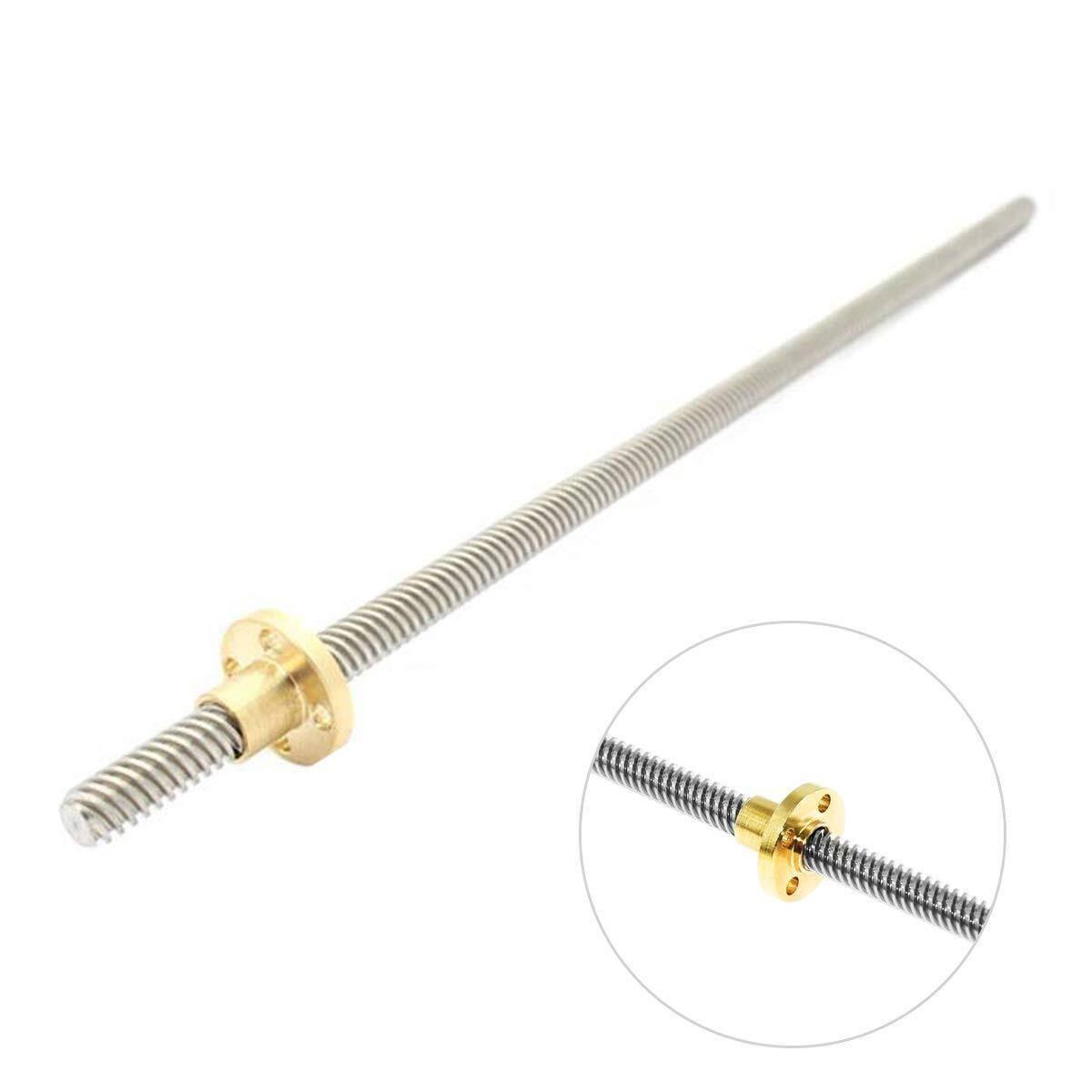 T8 T8x2 Lead Screw 1000mm 8mm Pitch 2mm Lead 2mm Stainless Steel Lead Screw Rod With Copper Nut Acme Thread For 3d Printer And Cnc Machine z Axis
