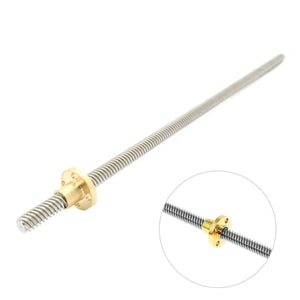 T8 T8x2 Lead Screw 1000mm 8mm Pitch 2mm Lead 2mm Stainless Steel Lead Screw Rod With Copper Nut Acme Thread For 3d Printer And Cnc Machine z Axis