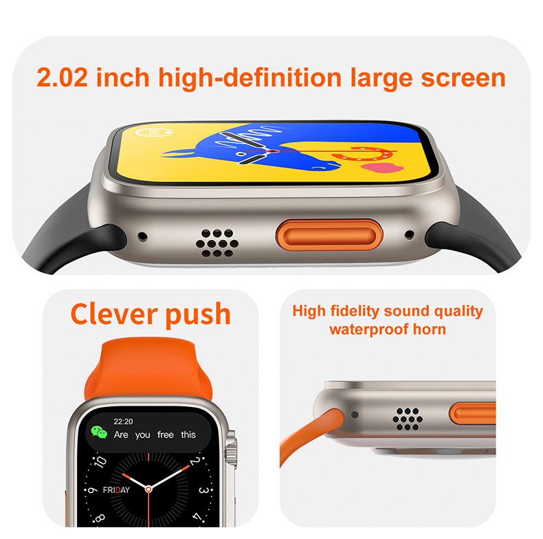 Smart Watch T900 Ultra 2.09 Inch Big Display Bluetooth Calling Series 8 With All Sports Features & Health Tracker - Smart Watch Ultra Infinite Display