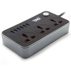 High Quality 3 Power Socket 6 Usb Ports Extension Power Lead Wire Cable Board