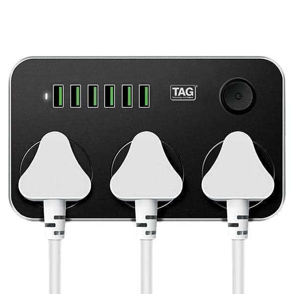 High Quality 3 Power Socket 6 Usb Ports Extension Power Lead Wire Cable Board