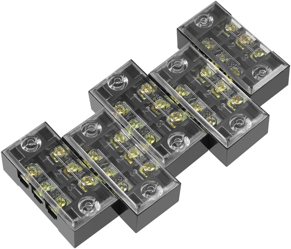 TB-1503L - 3 Terminal 600V 15A 3P Terminal Block Connector