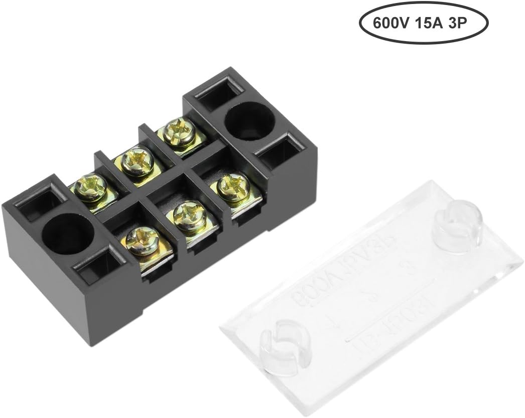 TB-1503L - 3 Terminal 600V 15A 3P Terminal Block Connector