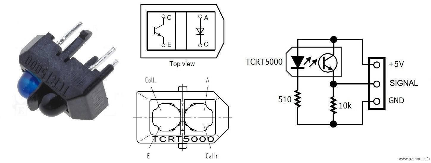 Tcrt5000 Reflective Ir Sensor