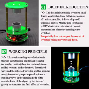 TJ-56-551 Unassemboled DIY Ultrasonic Levitation Kit Floating Standing Wave Control DIY Soldering Project Electronic Kit Acoustic Suspension 12V