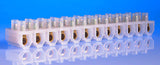 60 Amp Connector Strip, 12 Way Pvc